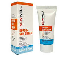 قیمت کرم ضدآفتاب بدون رنگ نیو ول SPF 50 مدل live look