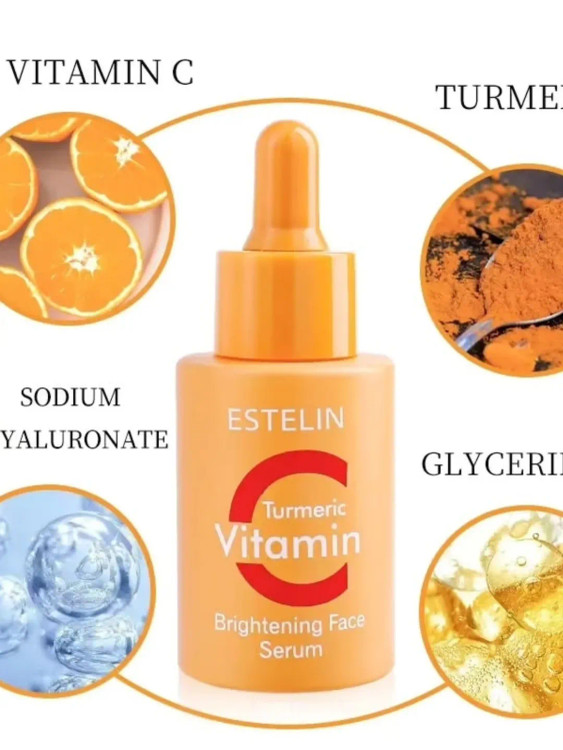 سرم ویتامین سی و زردچوبه استلین 30میل Vitamin C(اورجینال)